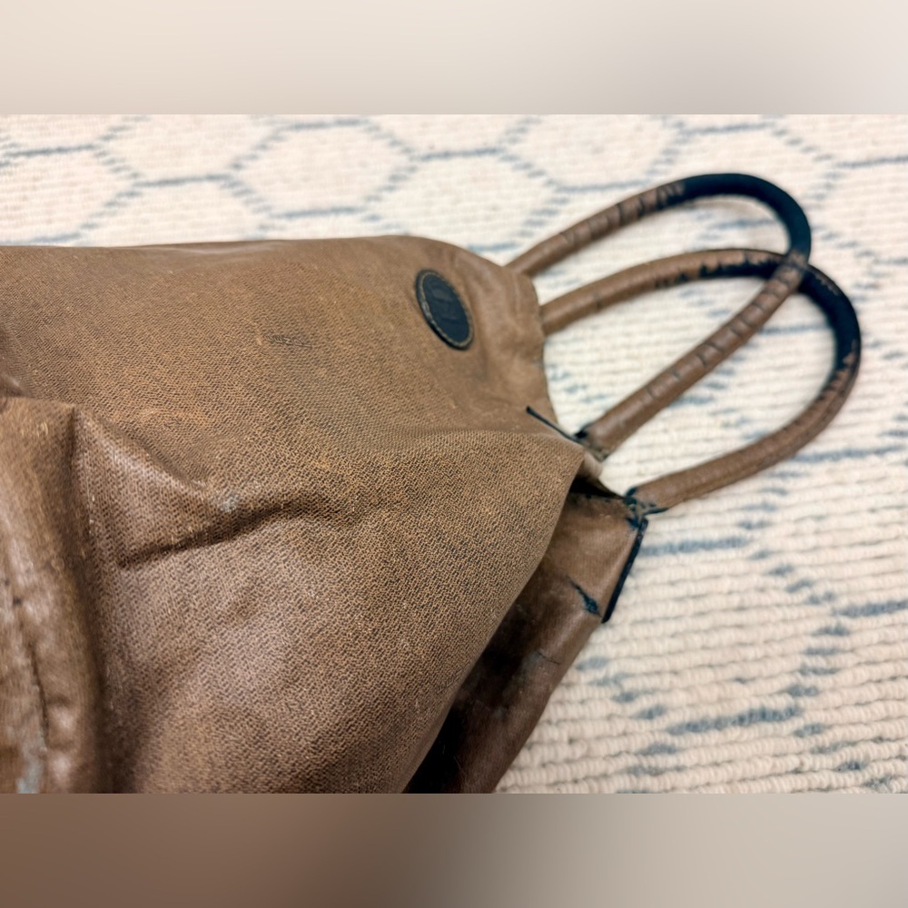FENDI Vintage Rare Roma 1925 Brown Coated Canvas Palazzo Bucket Tote Handbag - Picture 7 of 16